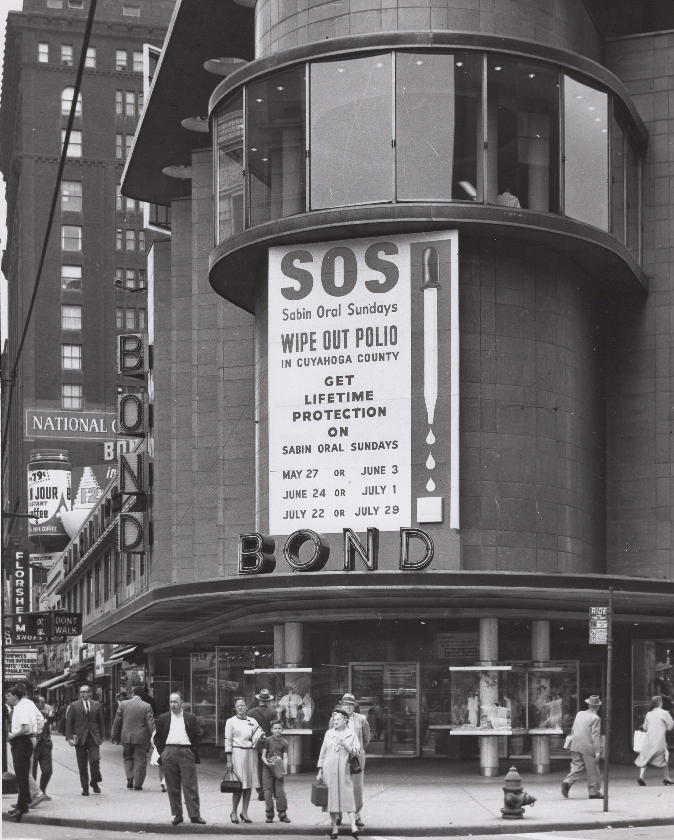 SOS Billboard in downtown Cleveland.