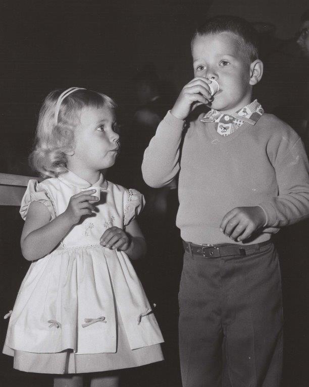 Linda and Jeff Zahn bravely take their vaccinations.